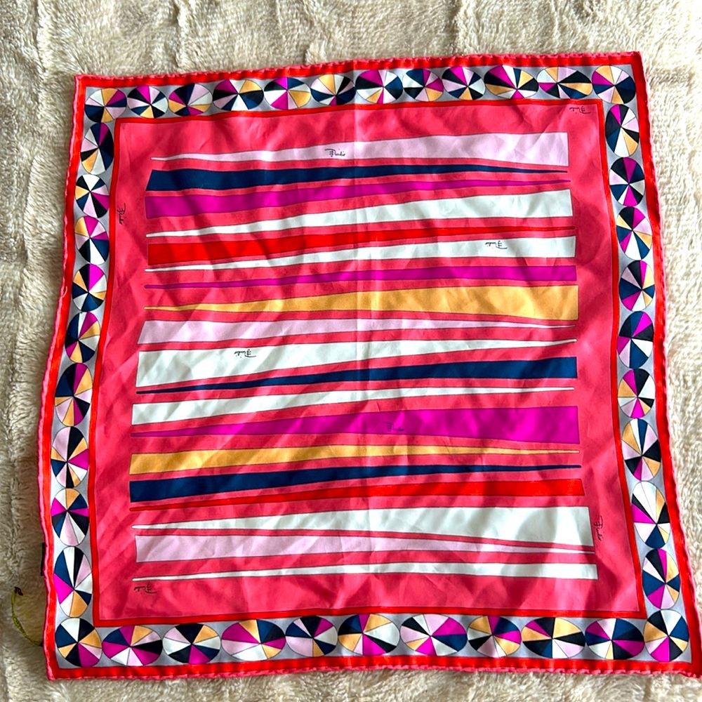 Emilio Pucci 100% silk scarf 16” x 16”